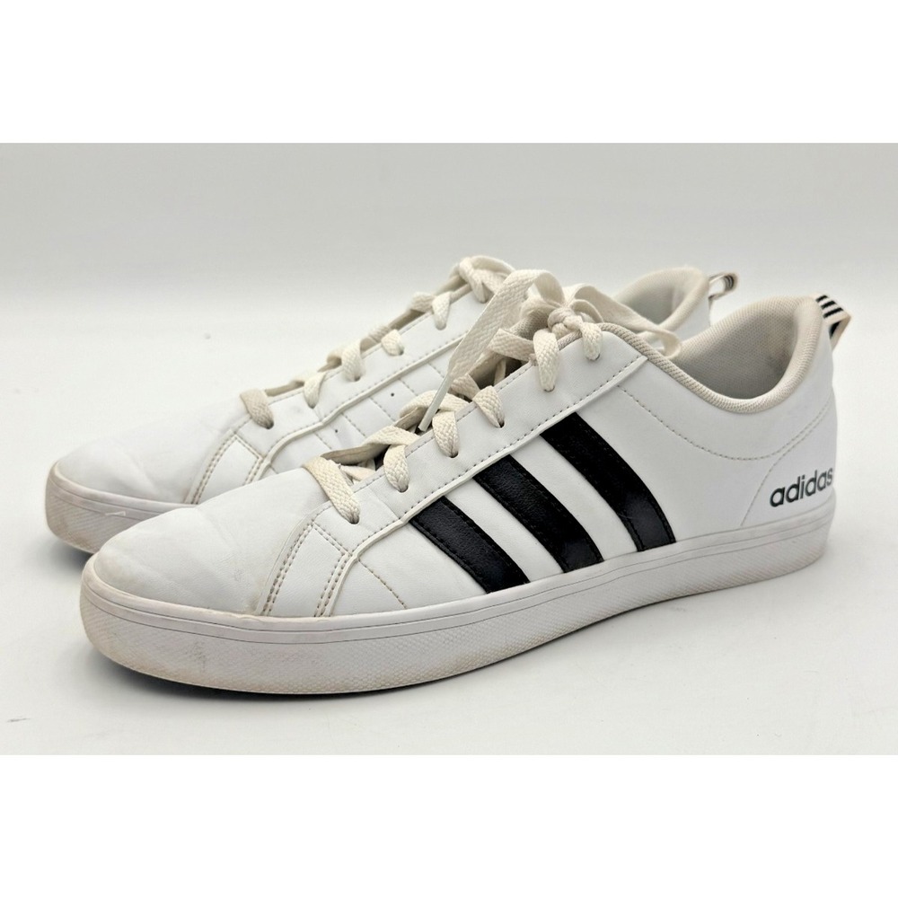 Adidas NEO Pace VS CG5907 Men's Size 10 White & Black Stripes Sneakers Shoes